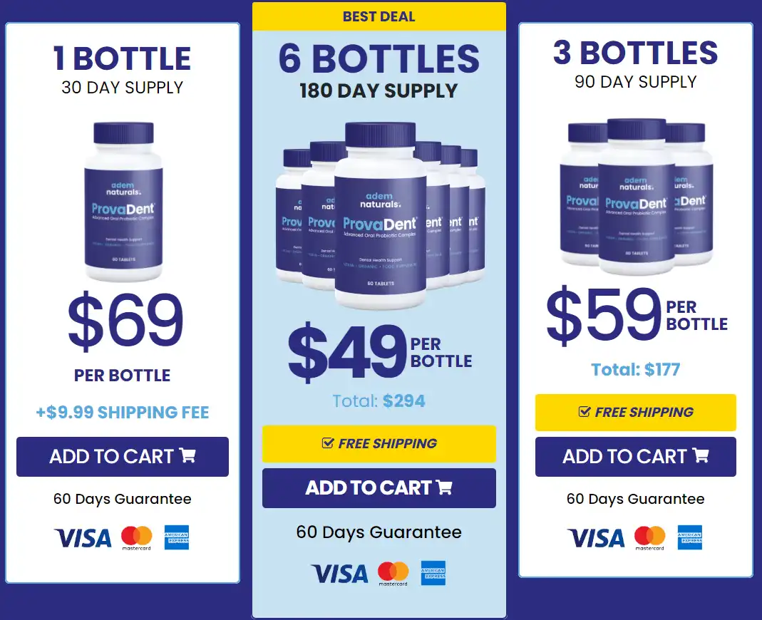 provadent three package options